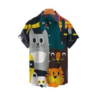 ねこ 全16色 トップス 猫 派手 夏 シャツ...の詳細画像4