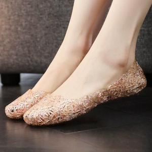 メッシュパンプス バレエパンプス フラット パ...の詳細画像1