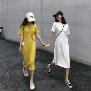 ワンピース tシャツワンピース 夏 無地 UV...の詳細画像1