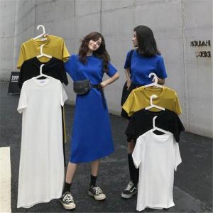 ワンピース tシャツワンピース 夏 無地 UV...の詳細画像2