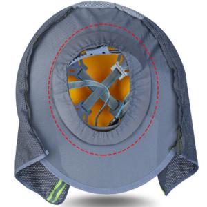 ファスナー付き つば UVカット ヘルメット用...の詳細画像1