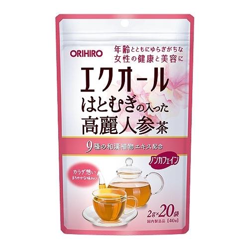 オリヒロ  エクオールはとむぎの入った高麗人参茶  40ｇ（2ｇ×20袋）