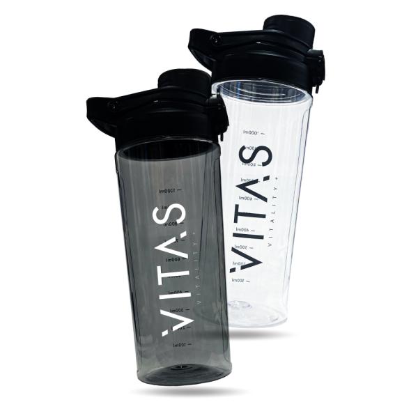 プロテインシェイカー VITAS 1000ml ワンプッシュ ボトル プロテイン EAA ブレンド ...