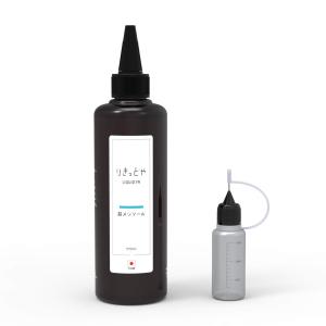 りきっどや 日本生産 電子タバコ用リキッド ニコチンゼロ 超メンソール 240ml 持ち運び・調合に便利なニードルボトル 15ml付き