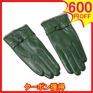 レザーグローブ 手袋 レデイース レザー 革 防寒 本革 バ...