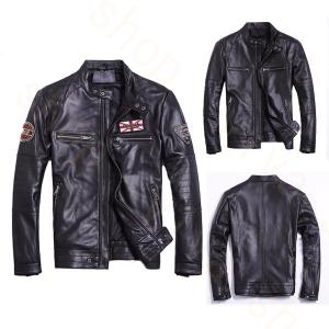 バイクジャケット レザージャケット 本革 革ジャン メンズ 秋冬服 アウター  防寒 防風 耐磨 ファッション スリム 秋冬 カジュアル ビジネス