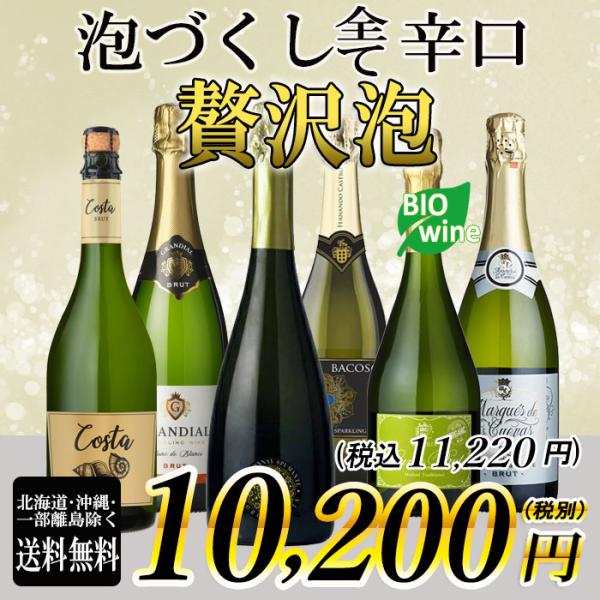 ワイン ワインセット 泡 スパークリング ワイン福袋 福袋 6本 辛口 スパークリングワイン スパー...