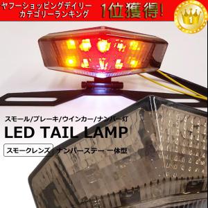 バイク用 バイクテール LEDテールランプ スモークレンズ