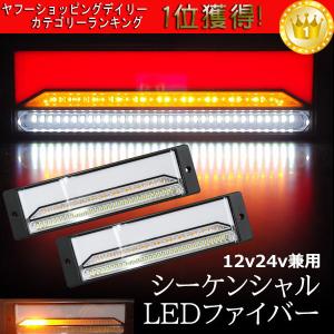 LEDファイバー 薄型 テールランプ【16】 12V 24V 兼用  クリアレンズ 流れるウインカー  ブレーキ 左右セット トラックテール　シーケンシャル　防水｜vivaenterplise