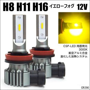 LEDフォグランプ  H8 H11 H16バルブ  イエローフォグ CSPチップ搭載 12V　黄色 3000K/2個組（290）