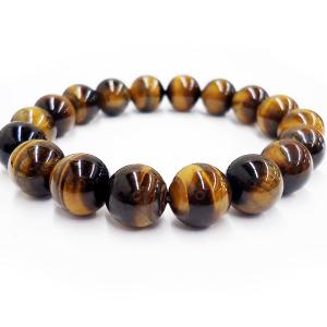 【未使用】虎眼石　ブレスレット 送料無料 天然石 ブレスレット 大きめ タイガーアイ 虎眼石