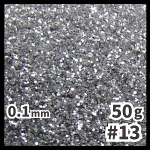 送料無料 0.1mm ラメパウダー 【50g】 パール塗装 銀系 シルバー系 No.13 ラメフレーク メール便｜viva ヤフーショッピング店