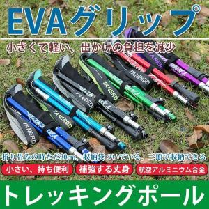 トレッキングポール 折り畳み 二本セット 登山ストック 登山用スティック 長さ調整可能 登山杖 5節 超軽量