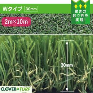 人工芝 CTW30 芝糸タイプ約30mm 2ｍ×10m 防炎 1本 クローバーターフ Ｗタイプ 送料無料(法人様限定)