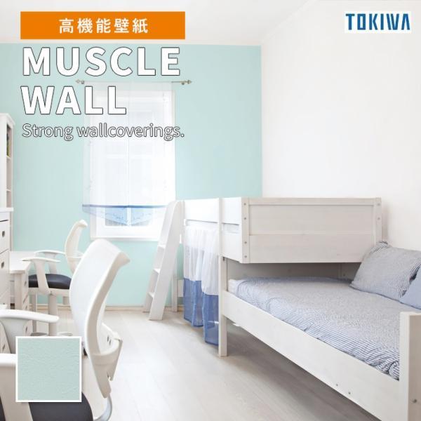 TMM6445 壁紙 トキワ マッスルウォール 撥水 石目調 塗り調 ブルー系 アクセント
