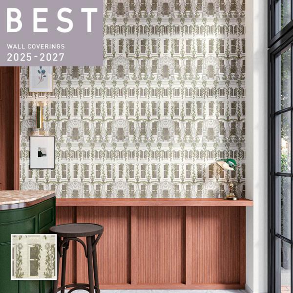 大特価SALE BB2675 壁紙 窓柄 植物柄 アンティーク カジュアル のりなし シンコール ク...