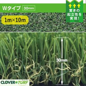 人工芝 CTW30 芝糸タイプ約30mm 1ｍ×10m 防炎 1本 クローバーターフ Ｗタイプ 送料無料