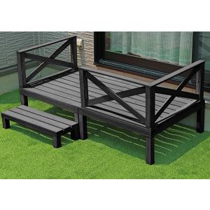 ウッドデッキ 0.5坪(1800×900×360mm) ダークブラウン 0.5坪 TAN-752 送料無料 リビングアウト 谷村実業
