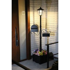 四角いプランター付き街灯 ポスト・ネームプレート...の商品画像