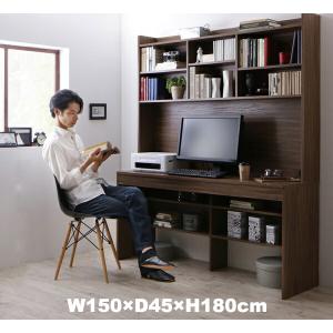 手を伸ばせば必要なものが届く快適パソコンデスク PC机 本棚 収納付