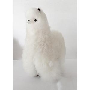 ふわふわアルパカテディベア (ペルー直輸入) スノーホワイト 翌日配送！ベビーアルパカ100％ ぬいぐるみ白 くま テディベア