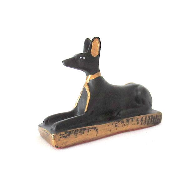 【古代エジプトのアヌビス神（犬）】【Sサイズ】【Anubis 彫像】座るアヌビス神