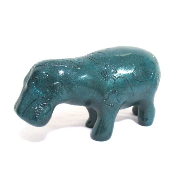 【古代エジプトのお土産雑貨】【Blue Hippo】エジプト産の幸せを呼ぶ守り神「青いカバ」１個 　...