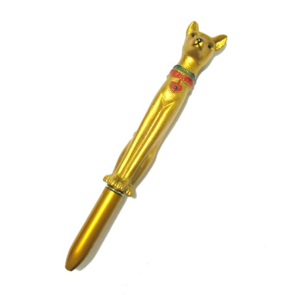 【古代エジプトのお土産・ボールペン単品 1本】【TYPE7：バステト】　インク：黒（ブラック）王妃な...