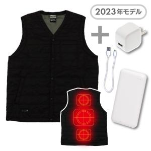 フルセット ヒーター内蔵ベスト ブラック M ビバホーム : ビバホーム