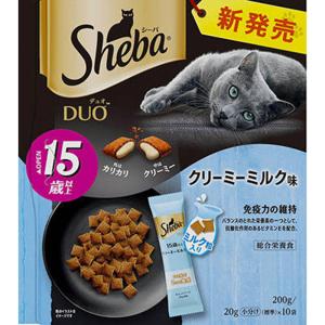 シーバデュオ　15歳ミルク味200ｇ  ペット 猫フード グルメ ビバホーム｜vivashop