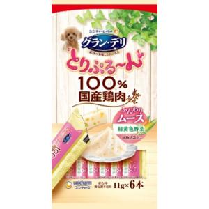 ユニチャーム　とりぷるーん　ムース　野菜　11ｇ×6本  ペット おやつ（犬） 液状 ビバホーム