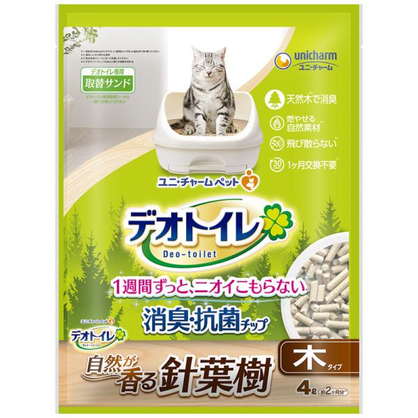 ユニチャーム　デオトイレ針葉樹の消臭 抗菌チップ　4Ｌ  ペット 犬 猫用品 ビバホーム