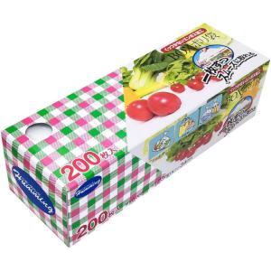 保存袋 キッチンポリパック BOX M 200入 （ エンボス加工 半透明 ポリ
