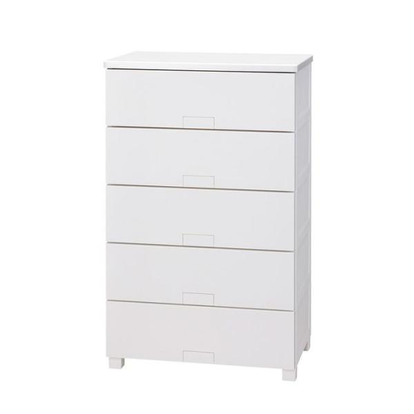 フィッツチェスト　フルフラット６５０５　ホワイト 5段　幅65cm ホワイト ビバホーム