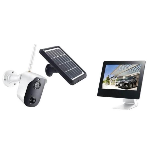 キャロットシステムズ ソーラーバッテリー無線カメラ＆モニターセット CAR-101 CARー101 ...