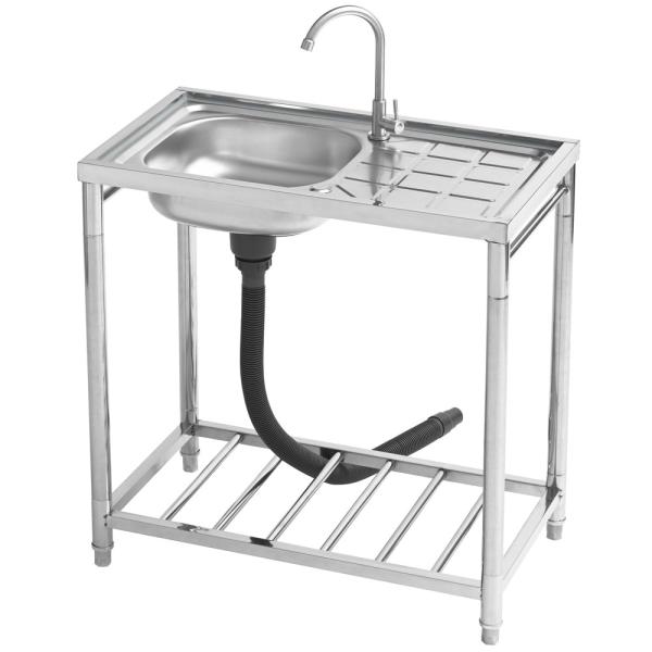 SANKA  おそとキッチン  ステンレス流し台80  蛇口付【メーカー直送 代引不可】  園芸 農...