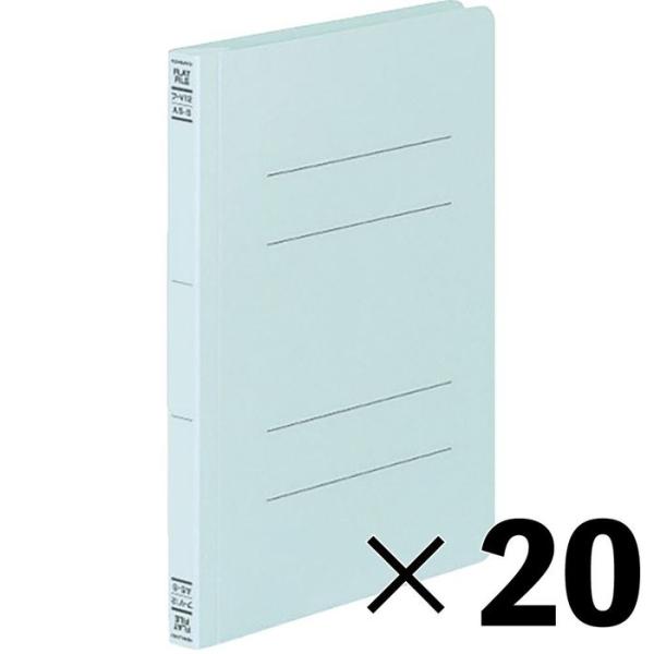 【20冊セット】コクヨ　フラットファイルV樹脂製とじ具A5縦 15mmとじ 青 フ-V12B【メーカ...