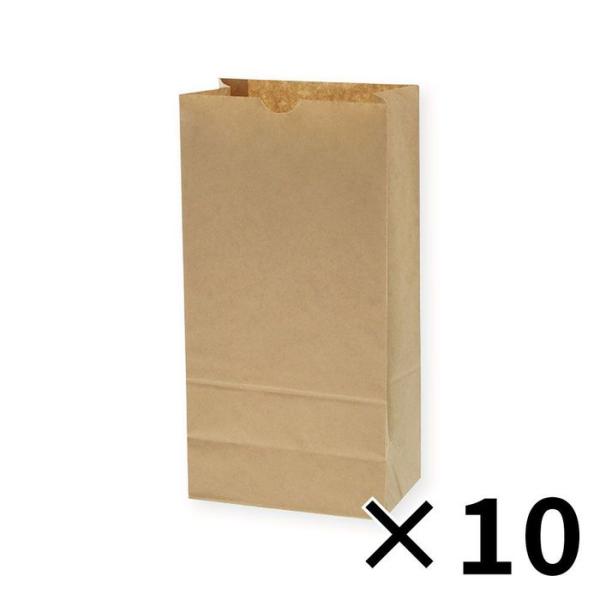 【10個セット】HEIKO 紙袋 角底袋 No.12 未晒無地 100枚/袋 クラフト シモジマ 【...