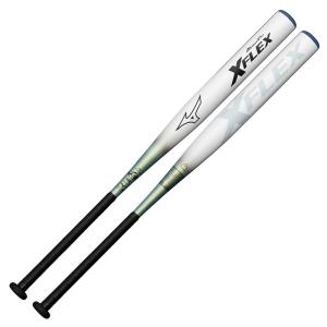 ミズノ MIZUNO ソフトボール用 Xフレックス(3号革・ゴムボール用)  バットケース付  ソフト バット 革 ゴム 23SS(1CJFS111)