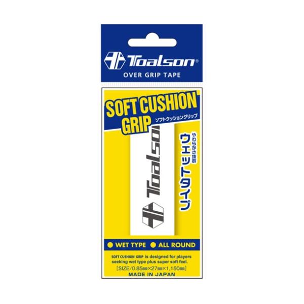 トアルソン TOALSON ソフトクッショングリップ 1P ホワイト テニスラケット (1etg21...