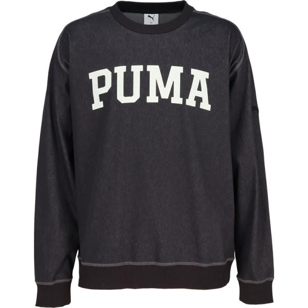プーマ PUMA ESS ELEVATED デニム ライク クルー マルチスポーツ スウェット・トレ...