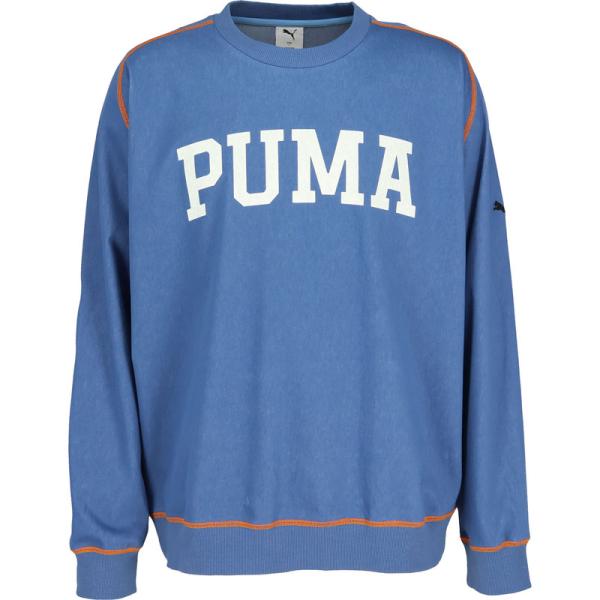 プーマ PUMA ESS ELEVATED デニム ライク クルー マルチスポーツ スウェット・トレ...