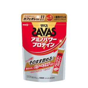 アミノパワープロテイン カフェオレ風味バッグ46.2g（4.2ｇ×11本） SAVAS ザバスサプリ...