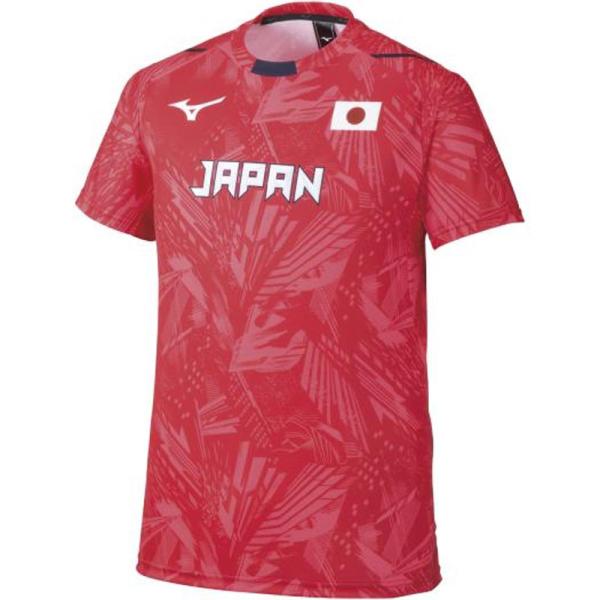 ミズノ MIZUNO 全日本レプリカシャツJAPAN国旗入り(半袖)(バレーボール) バレーボール ...