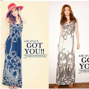 ネコポス便不可 エスニック ボヘミアン マキシ丈 リゾート ワンピース レディース