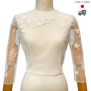 レースボレロ ボレロ レース 七分袖 ウエディン...の商品画像