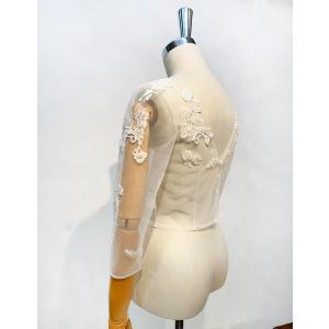 レースボレロ ボレロ レース 七分袖 ウエディ...の詳細画像3