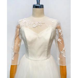 レースボレロ ボレロ レース 七分袖 ウエディ...の詳細画像4