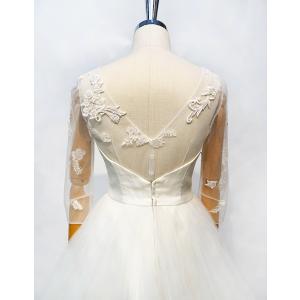 レースボレロ ボレロ レース 七分袖 ウエディ...の詳細画像5