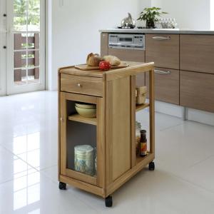 曙工芸製作所 キッチンワゴン ブラウン色 W60 D40 H70 天然木